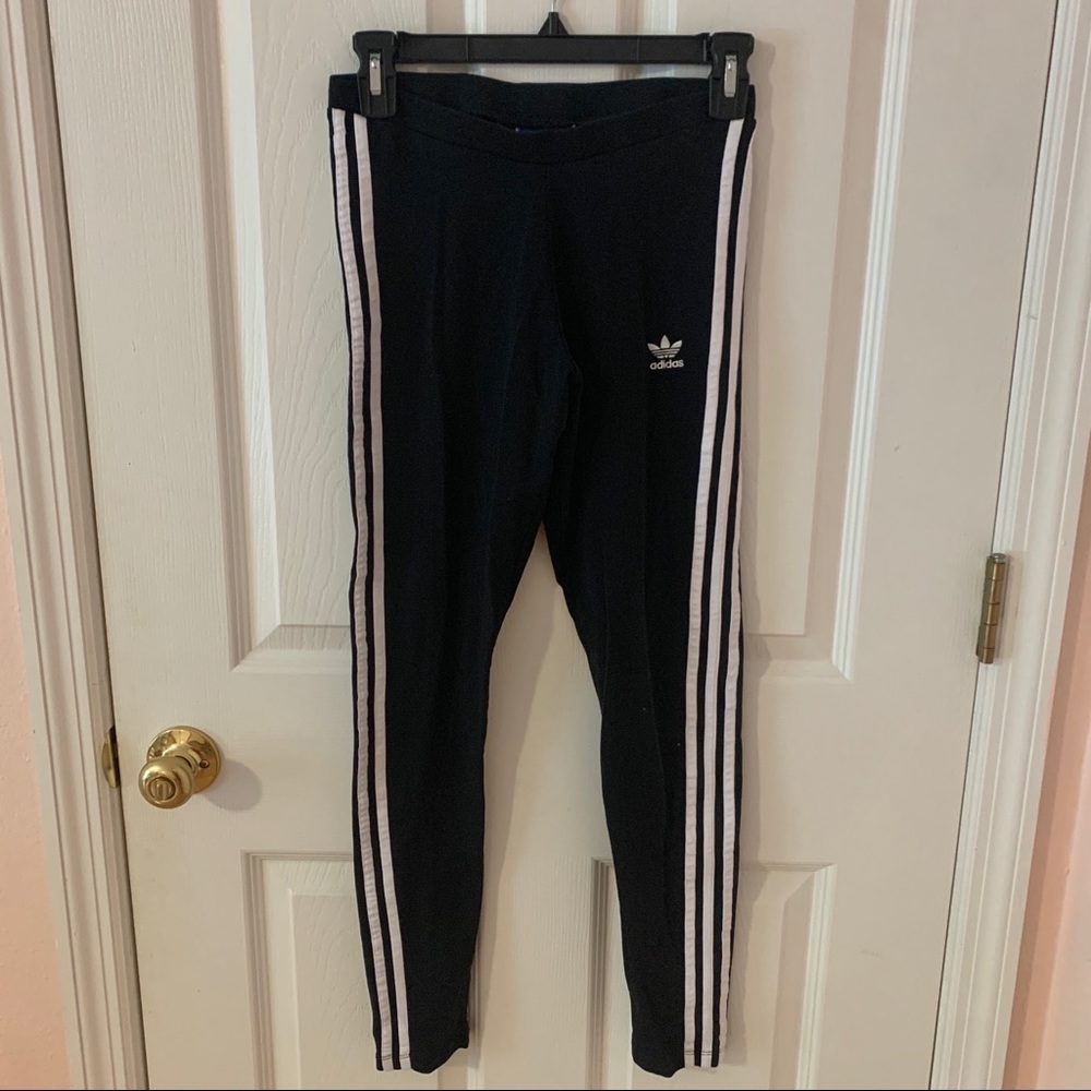COPY - Adidas black and white striped legg…